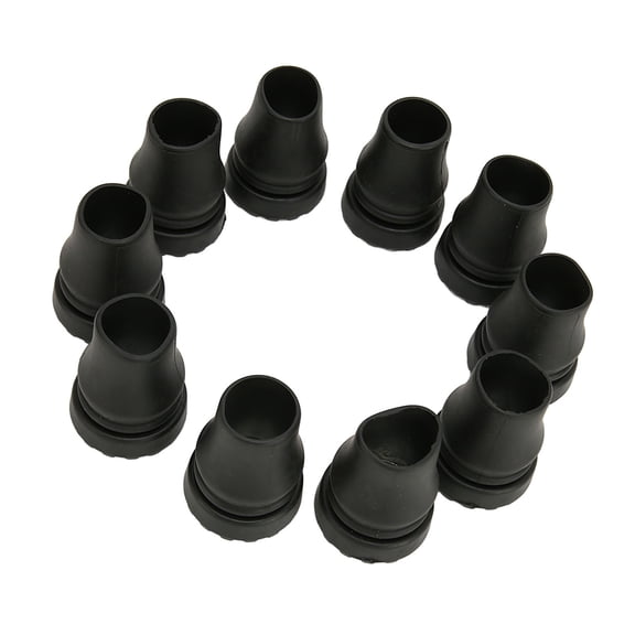 YAHHU Premium Non-Slip PVC Crutch Tips Replacement Feet Cap for Walkers Toilet Bath Chairs, Heavy Duty Stabilizing Walker Tips, 22mm Inner Diameter 0.87 Inch Grey, 10-Pack Set Multi-Use Support