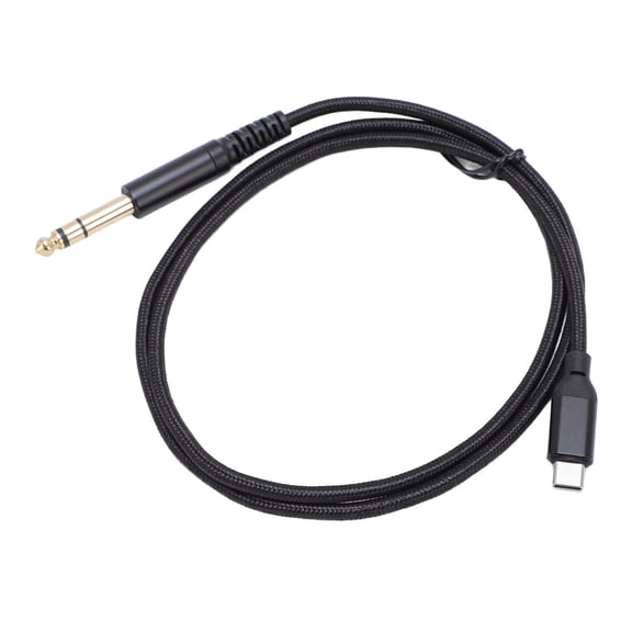 YAHHU Premium Nylon Braided USB C to 1/4 Inch TRS Audio Stereo Cable 3.3ft / 1m Auxiliary Adapter Cord for Amplifier, Mixer, Speaker, Mac OS, and Windows PC
