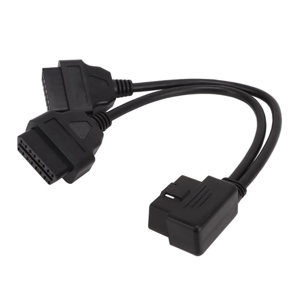 YAHHU Premium OBD2 Splitter 1 in 2 Y Extension Cable 16 Pin Car Diagnostic Extender Cord Adapter Fit For 12V 24V Vehicles, High Speed Data Transfer, 6.30 inches / 16 cm Length