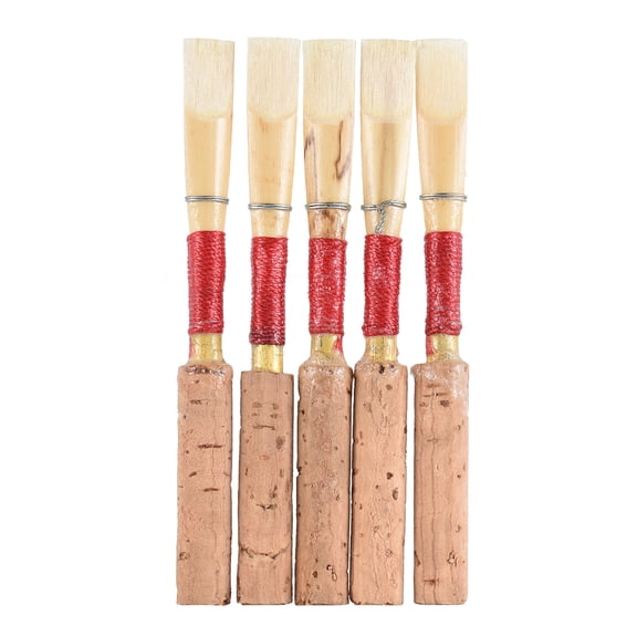 YAHHU Premium Oboe Reeds Medium Strength, Professional Double Reed Wind Instrument Parts with Protective Plastic Storage Case, 5 Pieces per Pack (2.8 inches / 7.1 cm)