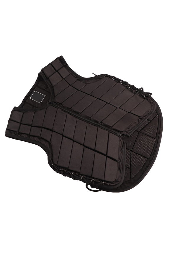 Premium Protective Vest for Horse Riding Adults Multi Terrain Lightweight Equestrian Body Protection Vest High Density Shock Reduction Waistcoat Armor Outerwear, Black (M / 22 in Width)