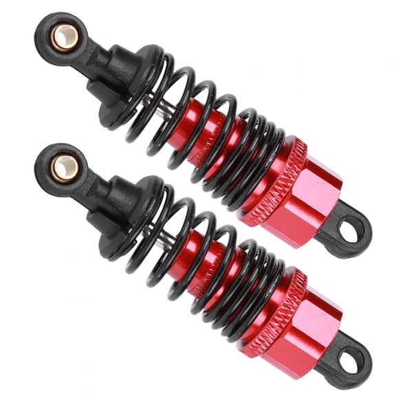 YAHHU Premium RC Car Shock Struts Damper, Heavy Duty Metal Shock Absorbers for 1/10 Flat RC Racing Car JLB HSP EM DHK HPI, Reliable Remote Control Model Upgrade Accessories, Red 60mm / 2.36 Inches