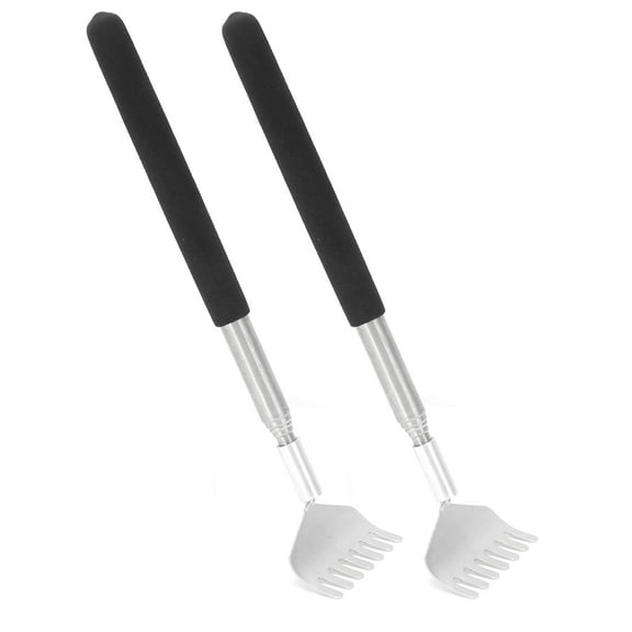 YAHHU Premium Retractable Back Scratcher Portable Stainless Steel Manual Scratch Tool and Massager for Body Itch Relief Household Accessory, 2 Pcs (7.9-26.8 inches / 20-68 cm)
