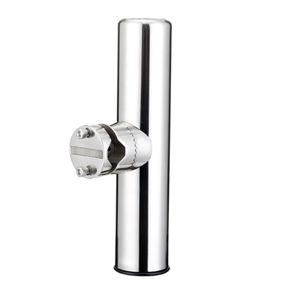 YAHHU Premium Stainless Steel Boat Fishing Rod Holder, Adjustable Rail Mount Clamp-On Pole Rack for Yachts & Kayaks, Fits 7/8 to 1 inch (22.2 to 25.4 mm) Rails, 360 Degree Rotation
