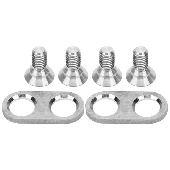 YAHHU Premium Titanium Alloy Mountain Bike Pedal Cleats Mounting Screws and Washers Cycling Accessory Set, Durable Replacement Hardware for MTB Shoes, Ultra-Lightweight 0.28 oz / 8 g, Silver