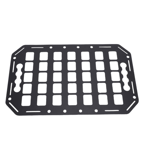 YAHHU Premium Truck Bed Molle Panel Rack 15 inches / 38.1 cm Aluminum Modular Storage Organizer Use with L Track Cargo Tool Board for Cars SUVs Pickups Van RVs