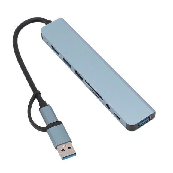 YAHHU Premium USB Type C Hub 8 in 1 Multiport Adapter for Laptop Tablet Phone PC High Speed Connection Expansion Docking Station with Audio Jack SD Card Readers and Universal Compatibility[cite: 1]