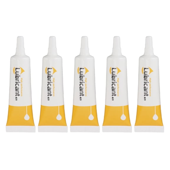 YAHHU Premium Zipper Lubricant Grease 5Pcs Long Lasting Water Proof Clear Non Staining Universal Mechanical Lubricating Gel for Snaps Fasteners 3D Printer Parts Gear Rails (10g/Pack, 0.35oz)