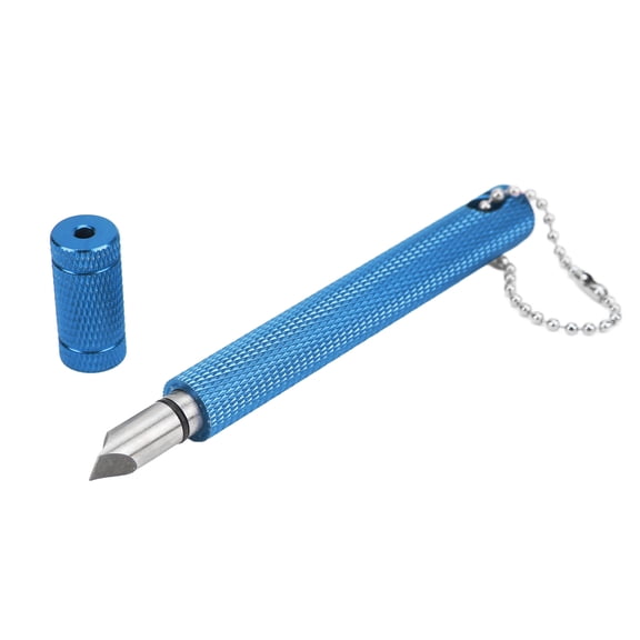 YAHHU Pro Golf Iron Groove Cleaner & Wedge Resharpening Tool, High Durability Stainless Steel Slotted Blade for Maximum Turf Backspin and Precision Flight (Blue, 4.3 inches / 11.1 cm)