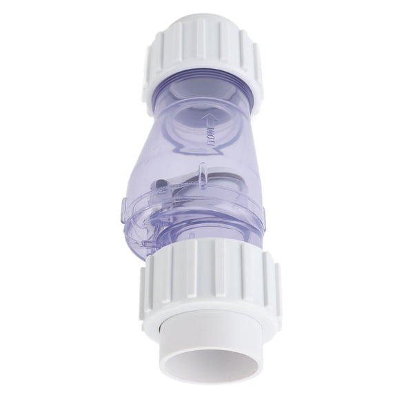 YAHHU Professional 1.5 Inch Transparent Pool Check Valve, Durable PVC Swimming Pool Pump Check Valve Equipment for Water Pipes and Floor Heating (9.4 inches / 24 cm)