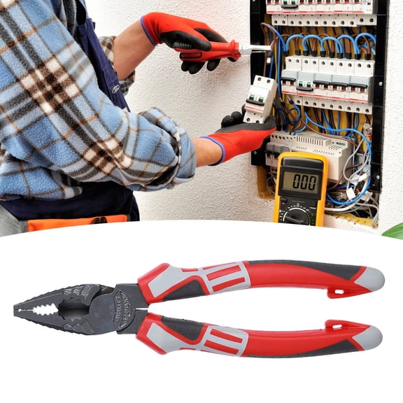 YAHHU Professional 8-Inch Multi-Functional German Electrician Linesman Pliers, Heavy Duty Wire Stripper and Cable Cutters for Electrical Repair, 60# Alloy Steel, Integrally Formed Construction