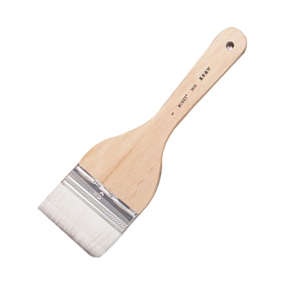 YAHHU Professional Art Paint Brush Size 4 Soft Wool Hair Wooden Handle Large Flat Wash Painting Tool for Watercolor Acrylic Oil Gouache 9.8 inches / 25 cm Canvas Craft Art Supplies