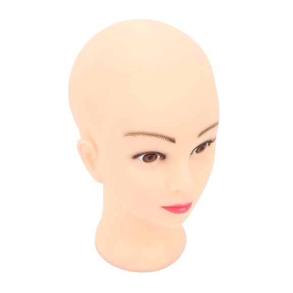 YAHHU Professional Bald Mannequin Head PVC Soft Delicate Cosmetics Training Doll Model with Universal Bracket Interface for Makeup Practice Wigs Hats Glasses Earphones Display, 10.24 Inches / 26 cm