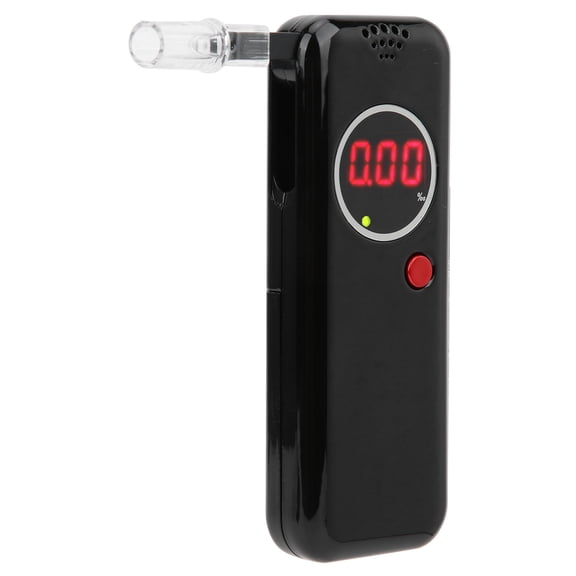 YAHHU Professional Digital Breath Tester LCD Display Breathalyzer Drunk Driving Analyzer Test Tool W/ 10 Blow Tubes Black