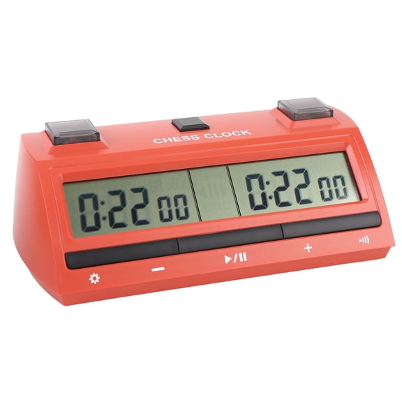 YAHHU Professional Digital Chess Clock Game Timer for Board Games, Large Screen Portable Tournament Timer, Advanced Bonus and Delay Features, 7.87 inches / 20 cm Length, Black