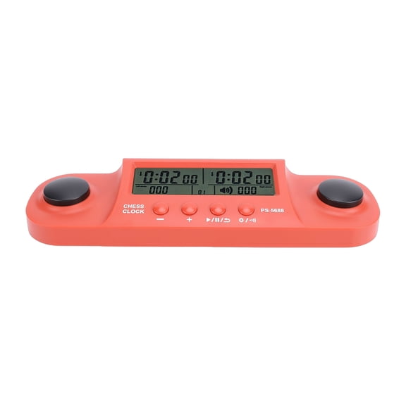YAHHU Professional Digital Chess Clock and Game Timer, High Definition Display Multi-Functional Board Competition Countdown Timer, 10.24 inches / 26.0 cm, Red