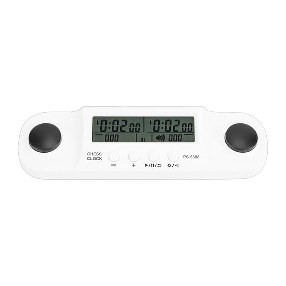 YAHHU Professional Digital Chess Clock and Game Timer, High Definition Display Multi-Functional Board Competition Countdown Timer, 10.24 inches / 26.0 cm, White