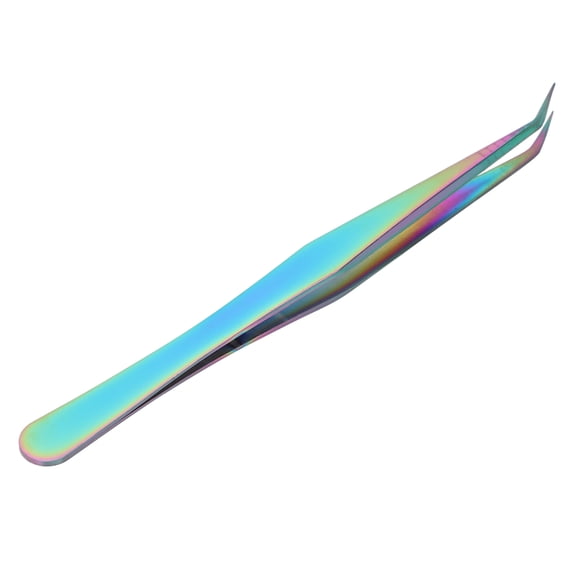 YAHHU Professional Eyelashes Tweezers Stainless Steel Lashes Extensions Grafting Makeup Tools Multicolor 12.5cm / 4.9in