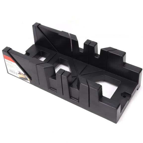 YAHHU Professional Multi Function Miter Saw Box Cabinet Case for 0/45/90 Degree Angles, Heavy Duty Wood and Gypsum Cutting Tool Accessory, 11.4 Inches / 29.0 cm, Black Finish