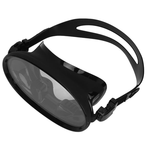 YAHHU Professional Snorkeling Goggles with Nose Clip for Diving Non Fog Tempered Glass Swim Mask for Men Women Universal Watersports Gear, 7.32x4.65 inches / 18.6x11.8 cm Black