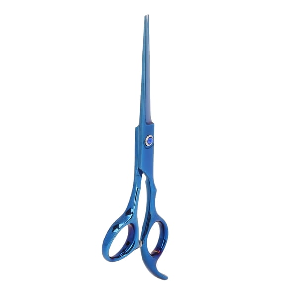 YAHHU Professional Stainless Steel Home Hair Salon Hairdressing Flat Scissors for Hairstylist Blue 6 inches / 15.2 cm