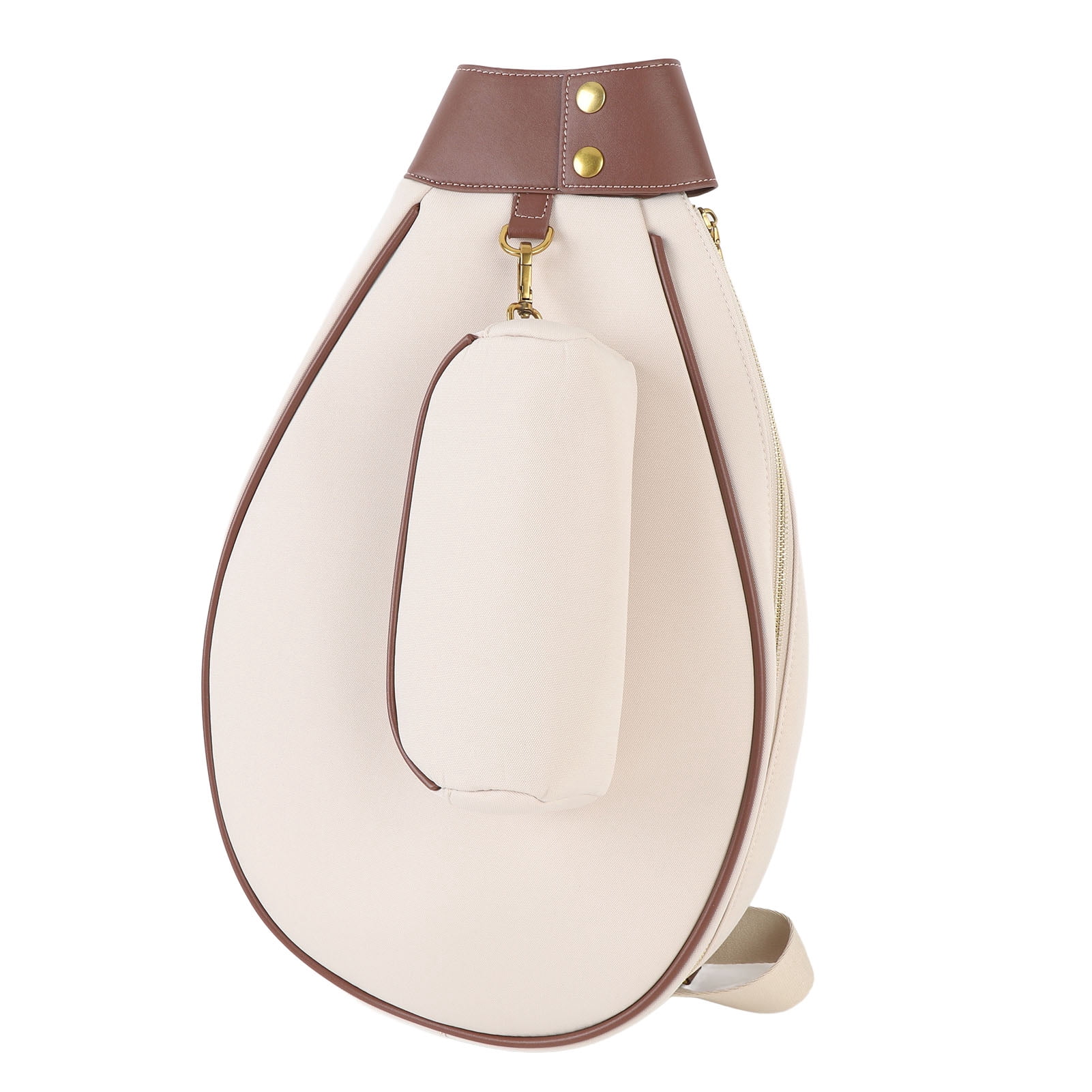 YAHHU Professional Tennis Sling Bag Large Capacity Water Resistant Professional Tennis Backpack for Badminton Beige (20.1 x 13.4 x 2.8 inches / 51 x 34 x 7 cm)