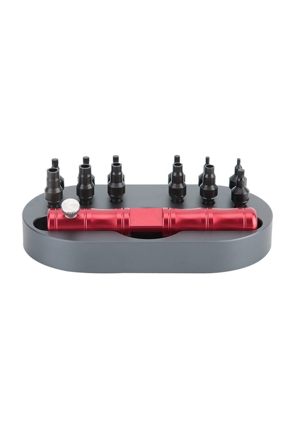 Professional Watch Crowns Tube Removing Tool Kit Metal Watch Repairing Tool Accessory Set with Base and 12 Pins for Horologists and Enthusiasts (10.9x5.8 cm / 4.3x2.3 inches)