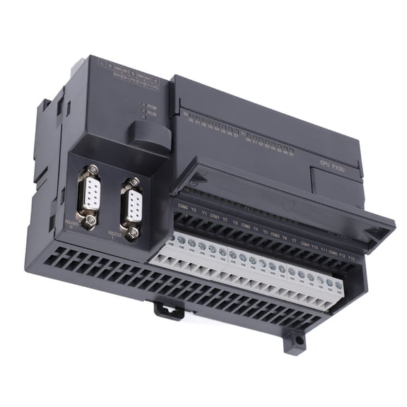 YAHHU Programmable Logic Module Controller Unit 16 in 12 Out 2 Channel 60K High Speed Counting PLC Controller Board with Relay Output DC24V Built-in Clock and MODBUS Support[cite: 1]