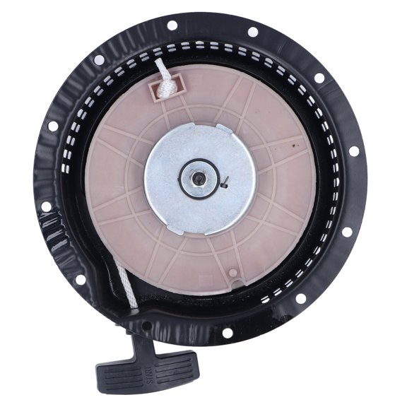 YAHHU Pull Starter for Gasoline Engine Generator, Start Grip Rope with Rewind Spring for 186F Accessories, Black, 8.39 inches / 213 mm