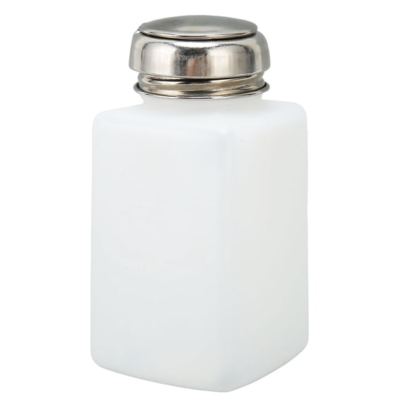 YAHHU Push Down Empty Pump Dispenser Lockable Liquid Pumping Bottle for Nail Polish Makeup Remover 200ml