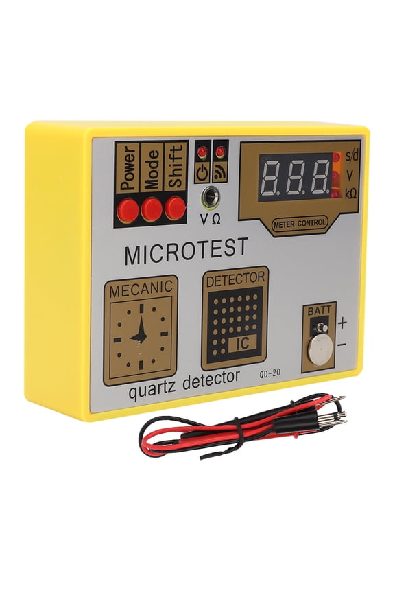QD-20 Quartz Watch Movement Tester & Battery Pulse Demagnetizer Repair Tool Kit, Multi-Functional Timepiece Diagnostics Machine, 4.3 inches / 10.8 cm, Black