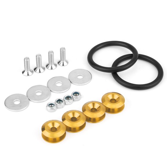 YAHHU Quick Release Fasteners Washers Bolts Kit for Front Rear Trunk Hatch Lids Bumpers Universal Fit Gold (24mm / 0.94 inches)