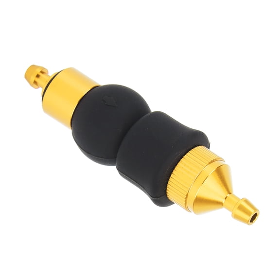 YAHHU RC Car Manual Oil Pump Aluminum Alloy Hand Fuel Pump Replacement Part for 1/8 1/10 Scale Nitro Methanol Engine Off Road Vehicles (Golden, 2.4 inches / 61 mm)