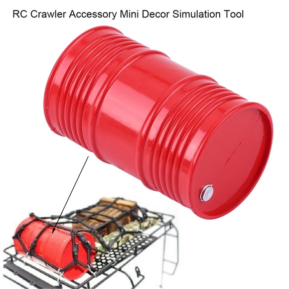 YAHHU RC Crawler Accessory Decor Simulation Tool Part Car Shovel Fuel Tank Fire Extinguisher Set (#B), 4 Pieces
