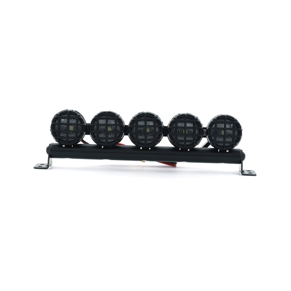 YAHHU RC Crawler LED Light Bar Kit Roof Lamp 5 Lights Replacement for 1/10 Traxxas TRX-4 Axial SCX10 90046 RC4WD D90 KM2 Scale Scale Truck Night Driving Parts (14x5x4 cm / 5.5x2.0x1.6 Inches)