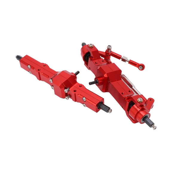 YAHHU RC Front Rear Drive Axle Kit Aluminum Remote Control Car Axle Red for WPL C14 C24 1/16 RC Vehicle Replacement Parts & Accessories for Hobbyists, 6.77 oz / 192 g