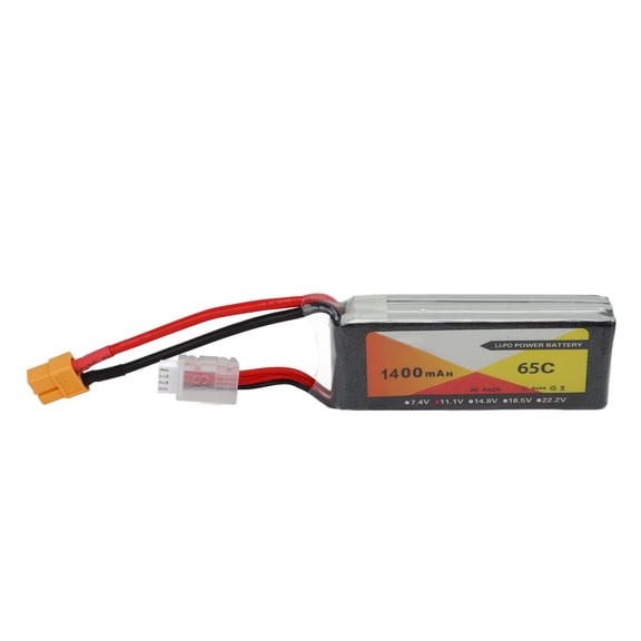 YAHHU RC Lipo Battery 11.1V 1400mAh 3S 65C High Capacity Replacement Power Pack with XT60 Connector for RC Modeling Cars, Trucks, Buggies, and Drones, Durable Lithium Cobalt Oxides Material