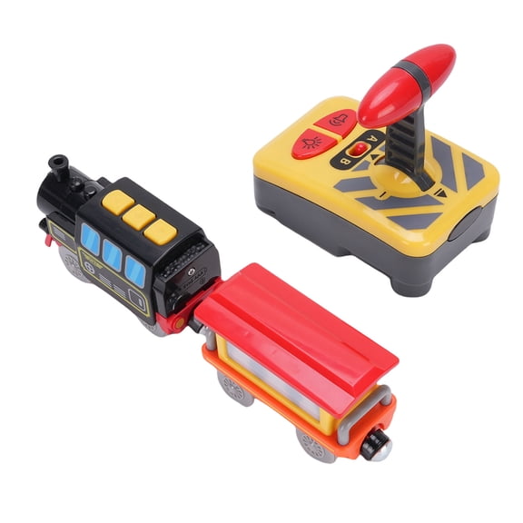 YAHHU RC Train Toy Set with Built-in Sound and Light Effects, Rugged ABS Remote Control Model Train (4.33 inches / 11 cm)