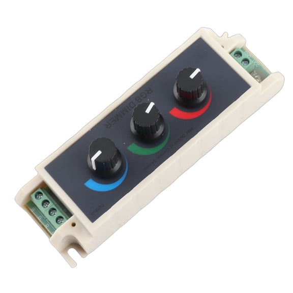 YAHHU RGB Knob Dimmer Smart LED Light Brightness Adjustment 3Channel Controller DC12-24V 3A Adjustable Color-Changing Switch Multi-color Home Lighting (5.1 inches / 13 cm)