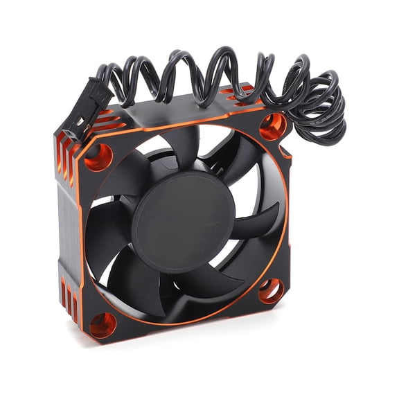 YAHHU ROCKET 50mm Aluminum Motor Cooling Fan 8.5V 10000RPM for 1/8 1/5 1/6 RC Car Sensored Brushless Motor High Speed Heat Dissipation Radiator with JST Connector Dual Unit 2.0 inches 50mm Orange