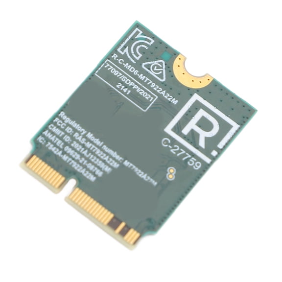 YAHHU RZ616 MT7922A22M M.2 WiFi6E Wireless Card Module Adapter 5374Mbps Bluetooth 5.2 Tri Band for Wins 10 11 Linux (2.36 inches / 6 cm)