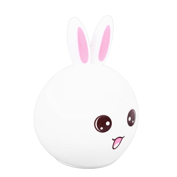YAHHU Rabbit Night Light Colorful Lighting Lamp Silicone Home Decoration for Bedroom Room Decor 6.69 inches / 17.0 cm