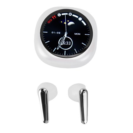 YAHHU Real Time AI Translation Earbuds 133 Languages Rechargeable 3 in 1 Wireless Bluetooth 5.4 Earphones with APP for Travel Business Learning White
