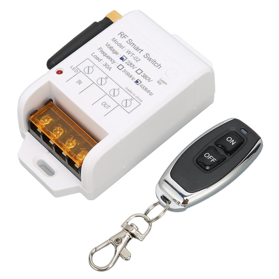 YAHHU Relay Wireless RF Switch 433MHz 30A Receiver Transmitter for LED Lights Garage Doors Water Pumps 220V (5.5 inches / 14 cm)