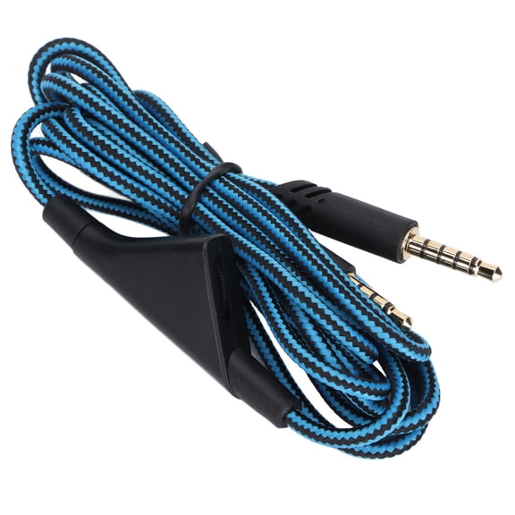 YAHHU Replacement Audio Cable with Inline Volume Control Wire (Blue) Compatible with Astro A10 A40TR Gaming Headset, Oxygen Free Copper Braid Wire, 79.2 inches / 200 cm Premium Audio Accessory