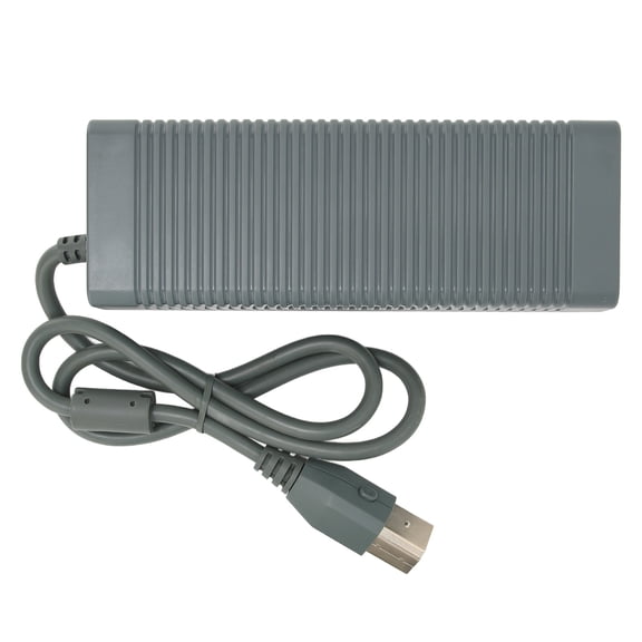 YAHHU Replacement Power Adapter for Xbox 360 Game Console Power Supply Charger with Power Cord, Essential Video Game Accessories, External Power Brick (EU Plug) - 9.84 inches / 25 cm Length