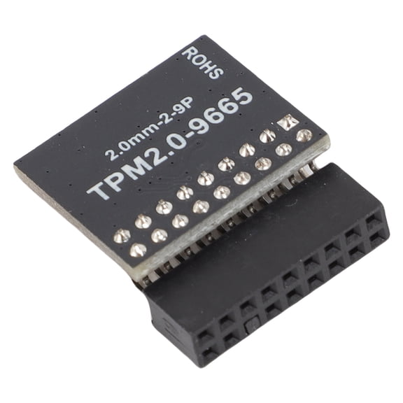 YAHHU Replacement TPM 2.0 Module, 18-1 Pin 2.0mm Pitch, Encryption Security Card for Windows 11, Compatible with Asrock Motherboards, Black (3.54 inches / 9 cm)
