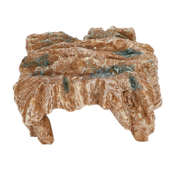 YAHHU Resin Rockery Turtle Hide Rock Climbing Basking Habitat Cave for Landscape Decoration Terrarium Decor 6.69 inches / 17.0 cm