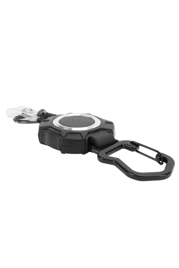 Retractable 1mm Stainless Steel Wire Keychain & Badge Holder  AntiTheft, Lightweight ABS, Ideal for Hiking, Travel & Office