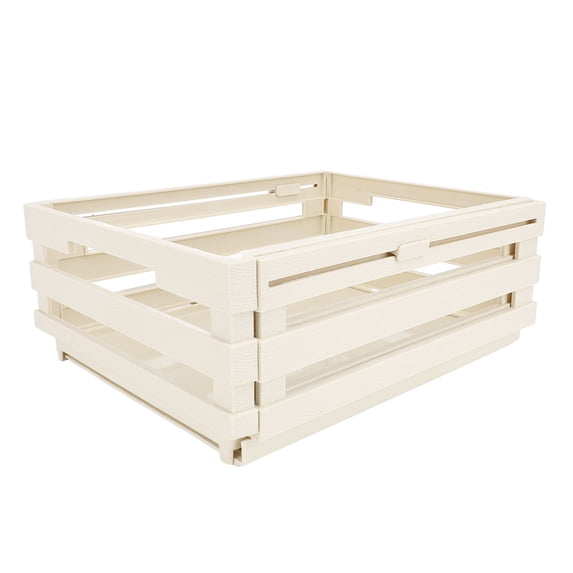 YAHHU Retractable Storage Box PP Stackable Sundries Storage Bin Pantry Organizer Container Box for Bedroom Living Room Office, White, 12 inches / 30.5 cm
